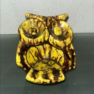 Vintage California Originals ceramic owl ashtray hanging owl MCM